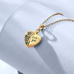 Customize Picture Necklace Heart Design With Engraving Locket  6