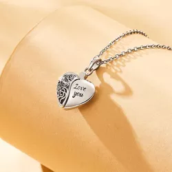 Customize Picture Necklace Heart Design With Engraving Locket  7