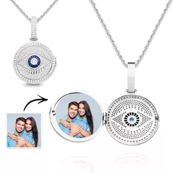 Evil Eye Custom Photo Necklace and Pendant Hip Hop Gifts 0