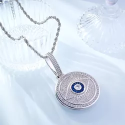  Evil Eye Custom Photo Necklace and Pendant Hip Hop Gifts 2