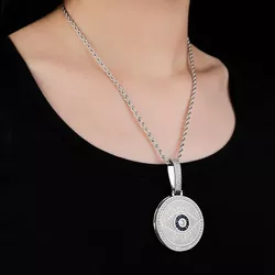  Evil Eye Custom Photo Necklace and Pendant Hip Hop Gifts 4