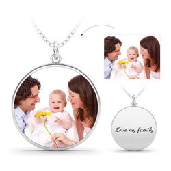 Personalized Picture Locket Necklace For Newborn