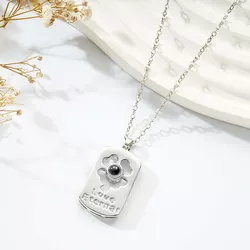 Personalized Projection Picture Necklace Love Eternal in Pairs Couples Gifts 6