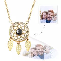 Customize Projection Photo Necklace Dream Catcher Rhinestone Creative Gifts 1