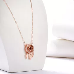Customize Projection Photo Necklace Dream Catcher Rhinestone Creative Gifts 5